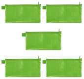 VELOFLEX Documententas met ritssluiting, groen, 5 stuks, 235 x 125 mm