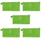 VELOFLEX Documententas met ritssluiting, groen, 5 stuks, 235 x 125 mm