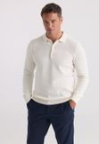 Felix Hardy Trui Met Polokraag - 100% Katoen Heren Ecru - S