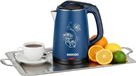 MARADO Bouilloire électrique avec imprimé floral, 1,9 litre, 1500W, modèle MA-2353, couleur rouge foncé