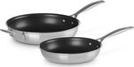 Le Creuset Koekenpannenset 24/28cm RVS 2-Delig met Anti-Aanbaklaag