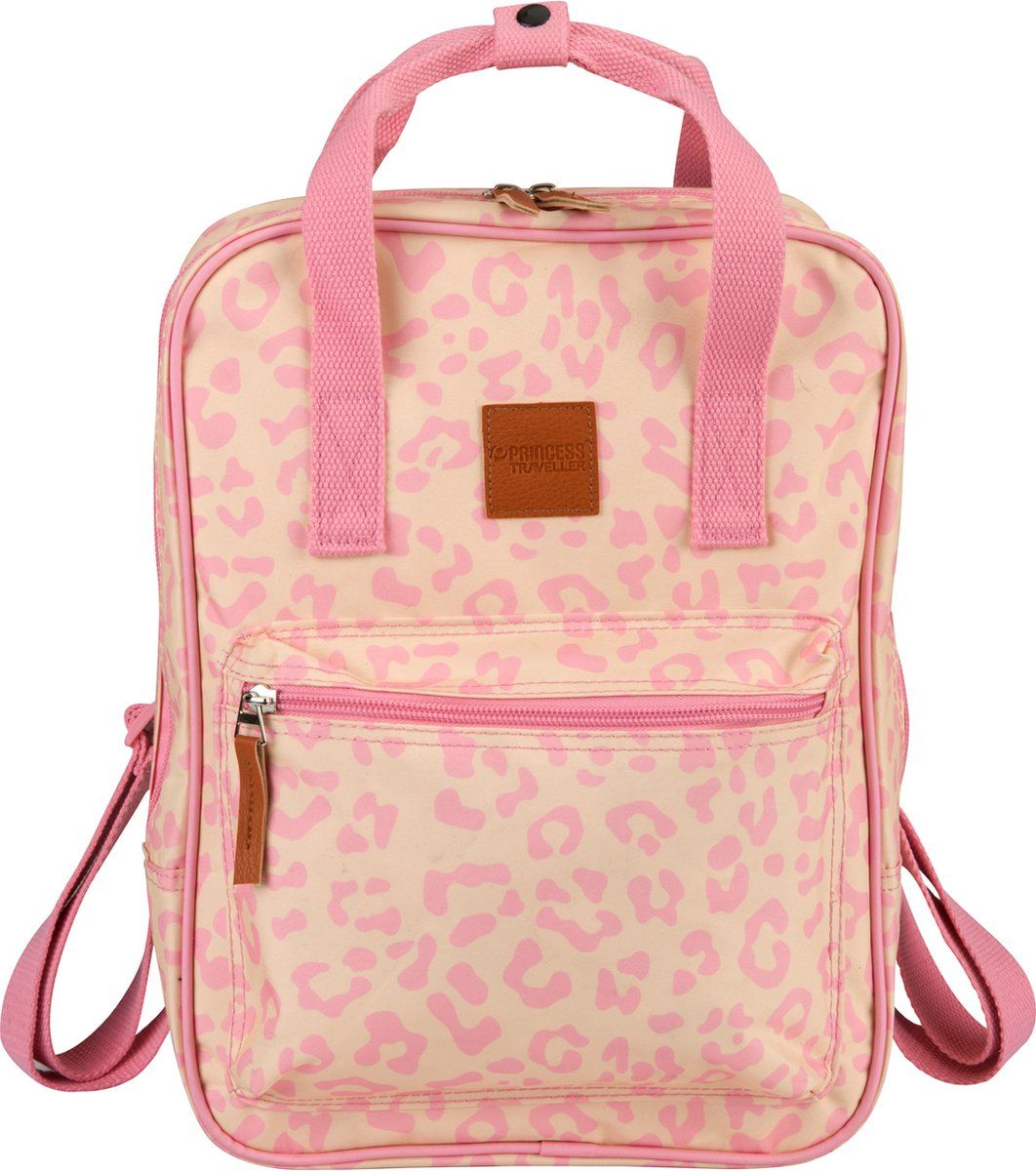 Princess Traveller Kids Collection Rugzak Luipaard Roze Polyester