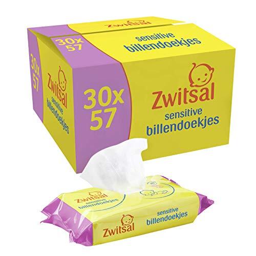 Zwitsal Baby Billendoekjes Sensitive voor de gevoelige huid - 30 x 57 wipes - 1710 billendoekjes - Voordeelverpakking