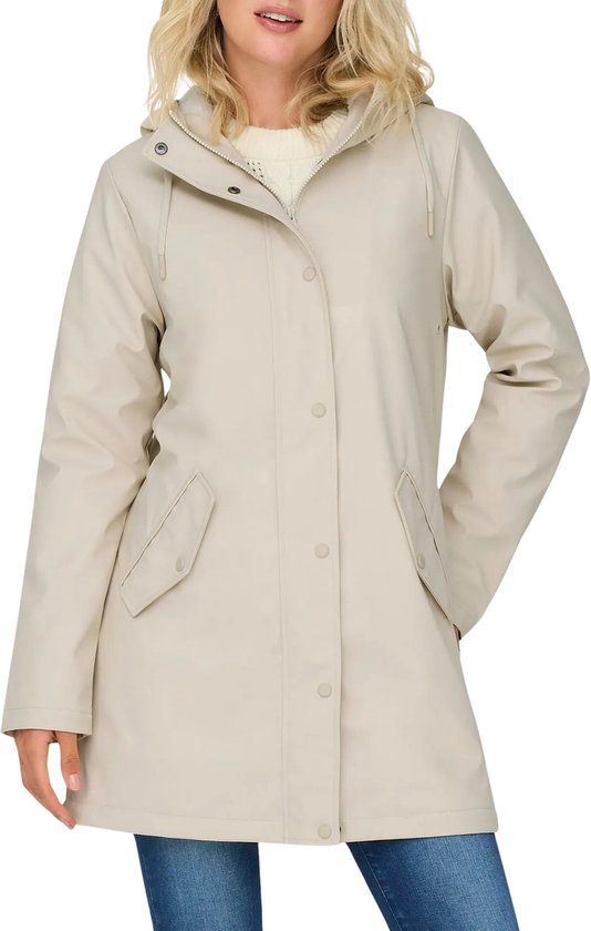 ONLY ONLSALLY RAINCOAT OTW NOOS - Crème - Maat M - Vrouwen