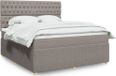 Maison Exclusive - Boxspringbed met matras, taupe, 180x200 cm, gestoffeerd
