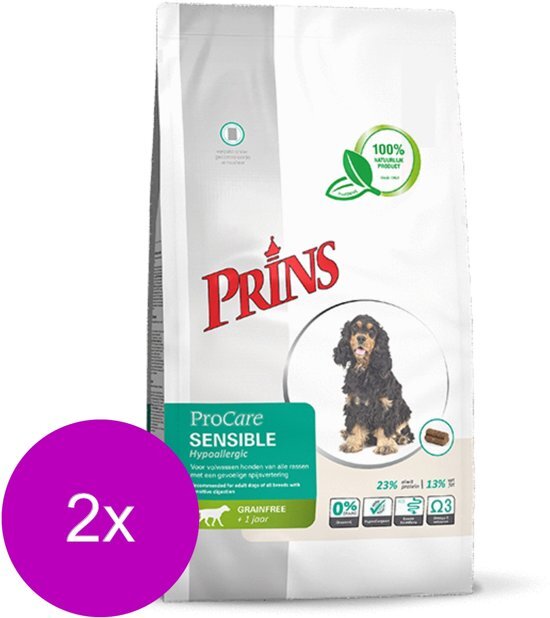 Prins Procare Sensible Hypoallergic - Hondenvoer - 2 x 3 kg Graanvrij