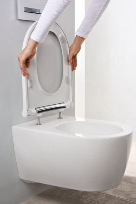 Geberit One Hangend Toilet Diepspoel Turboflush - Incl. Zitting - Tect/Chroom
