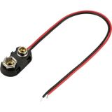 TRU COMPONENTS TC-13220564 clip de batterie 9V (bloc) connexion à bouton-poussoir 24 mm x 13 mm