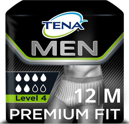 TENA Men Premium Fit Protective Underwear Level 4 - M - 12 stuks