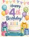Happy 4th Birthday!: A coloring and activity book for your special day!