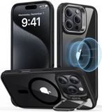 ESR Classic Hybrid HaloLock Hoesje Geschikt voor Apple iPhone 16 Pro - Transparant Zwart