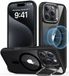 ESR Classic Hybrid HaloLock Hoesje Geschikt voor Apple iPhone 16 Pro - Transparant Zwart
