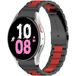 Samsung Bracelet acier maillons Samsung Galaxy Watch 5 - 44mm (noir/rouge)
