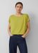 s.Oliver T-shirt Vrouwen Kiwigroen Maat 38 Korte Mouw Ronde Hals Viscose Aansluitend Casual Effen Extra Kort Lente/Zomer 2026