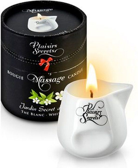 Plaisirs Secrets Massagekaars Witte Thee - 80 ml