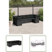 Vidaxl Canapé en résine - Salon de jardin 7 pcs avec coussins noir résine tressée - Canapé en rotin