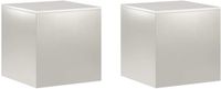 vidaXL Plantenstandaard 2 stuks zilver 40 x 40 x 40 cm Staal