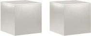 vidaXL Plantenstandaard 2 stuks zilver 40 x 40 x 40 cm Staal