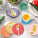 Diamant kunst onderzetters set met houder - Set van 8