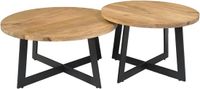 Merkloos Starfurn Salontafel Atlanta - Bruin - 70x70x35 cm
