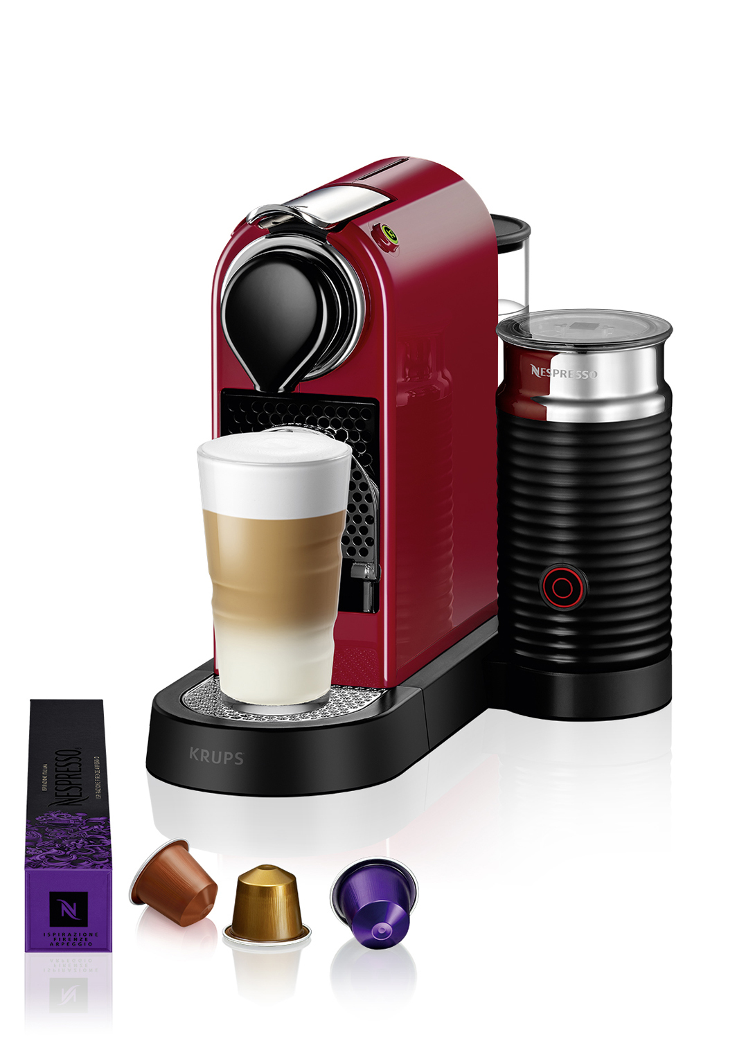 Krups CitiZ&amp;Milk espressomachine - Cherry Red XN7615