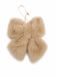 Huismerk décoration de sapin - nœud papillon 14cm en polyester, couleur marron 1 pièce