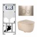 Geberit QeramiQ Dely Swirl Toiletset - Mat Beige