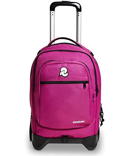 Trolley Invicta Trolley Invicta New Plug New Plug rugzak met trolleyfunctie, Roze Fuchsia., Eén maat, trolley voor school