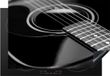 Merkloos KitchenYeah® Inductie beschermer 77x51 cm - Akoestische gitaar - Zwart Wit