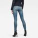 G-Star Midge Zip Skinny Wmn Dames Jeans Katoen Elastomulti-ester Elastaan Lt Vintage Aged Destroy