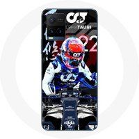 Maniacase Etui voor Vivo Y21s 2021 / Y21 2021 Formule 1 Yuki Tsunoda Japanse F1 autocoureur