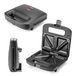mPTech Huslog EasyBite Broodrooster, sandwichmaker, sandwich, antiaanbaklaag, 1000 W, driehoekig, zwart