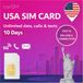 travSIM USA SIM-kaart | T-Mobile netwerk | Onbeperkt data, bellen & sms'en in de VS | SIM-kaart VS werkt op iOS & Android toestellen | 10 dagen