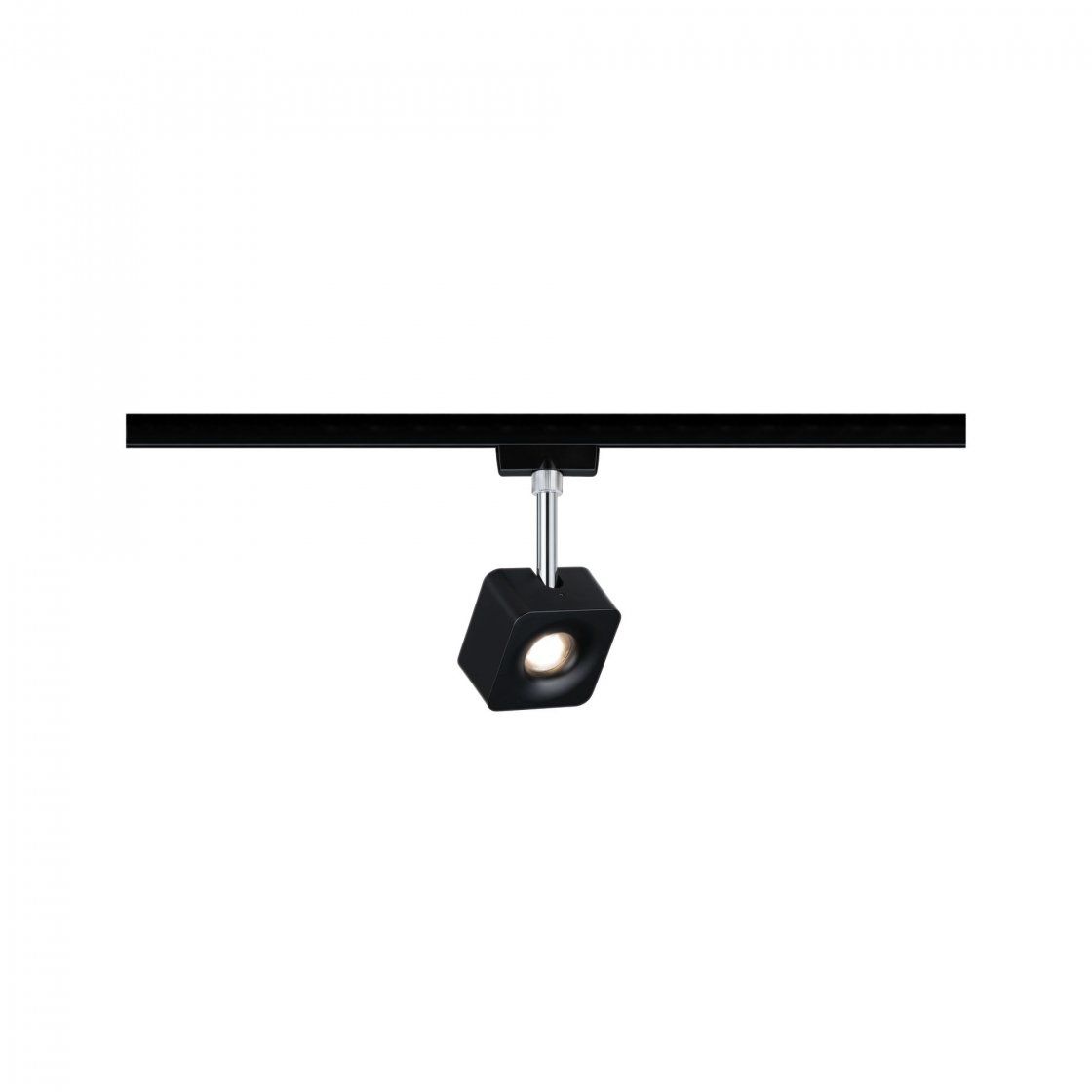 Paulmann Cube Spot | 520 Lumen | Dimmable | Black & Chrome