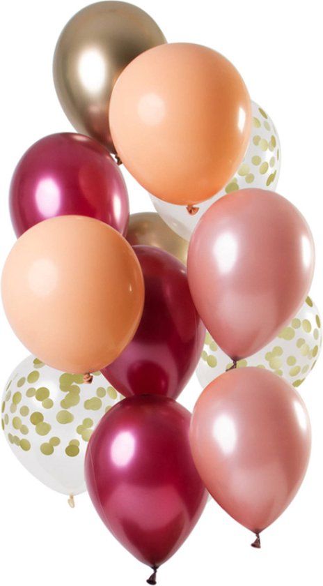 Folat Ballonnen Rich Ruby 30cm - 12 stuks