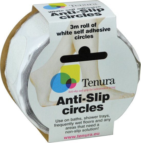 Tenura Aidapt anti slip stickers 72 stuks - witte stippen