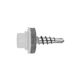 Index AFBL144828 Schroeven met gereduceerde boorpunt, metalen afdekking, hout + sluitring, 4,8 x 28 P14 9010, 250 stuks