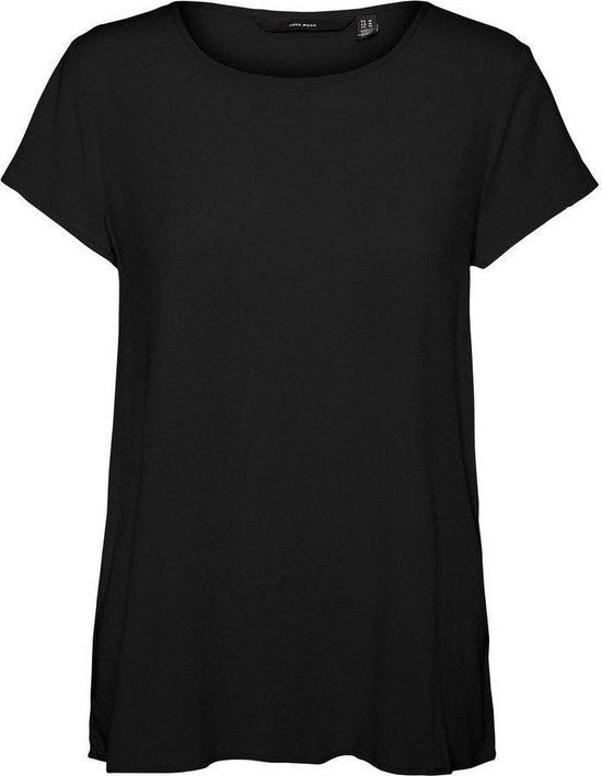 Vero Moda Vmbecca Plain Ss Top Ga Noos - Black - S