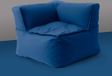 Lumaland Pouf modulaire d'angle gauche meubles modulaires bleu foncé | 81*81*70 | 340l