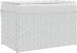 vidaXL Wasmand met deksel 55,5x35x34 cm poly rattan wit