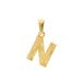 Lucardi Dames 14 karaat geelgouden letterhanger voor dames
