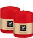 Wiedemann Cilinderkaars/stompkaars - 2x - rood - 6 x 8 cm - 29 branduren