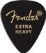 Fender 351 Vorm Premium Picks Extra Zwaar Zwart 12-Pack Celluloid Plectrums