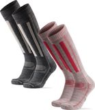 DANISH ENDURANCE Skisokken - Merino Wol - Meerkleurig - 35-38 - 2-pack