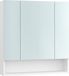 VASAGLE Armoire de salle de bain avec 3 portes, armoire miroir, 70 x 16,5 x 75 cm, blanc nuage