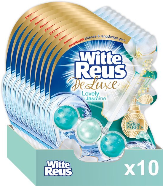 Witte-Reus DeLuxe Toiletblok - Lovely Jasmine - WC Blokjes Voordeelverpakking - 10 Stuks