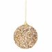Huismerk boule de Noël 8cm en plastique, couleur or 1 pièce