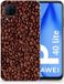 B2Ctelecom Back Cover voor Huawei P40 Lite Siliconen Case Koffiebonen