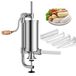 Merkloos Elzusha - Machine de remplissage manuelle pour saucisses, en acier inoxydable, pour usage domestique