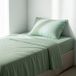 Ruggeri - Eenpersoons beddengoedset - 100% zachte hoogwaardige microvezel - kussenslopen + 1 hoeslaken + 1 laken - collectie Everyday (groen, eenpersoonsbed)